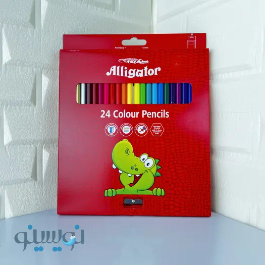مداد رنگی 24 رنگ الیگیتور مقوایی