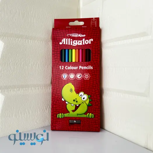 مداد رنگی 12 رنگ الیگیتور مقوایی
