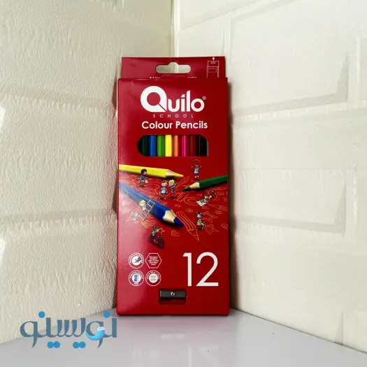 مداد رنگی 12 رنگ کوییلو مقوایی